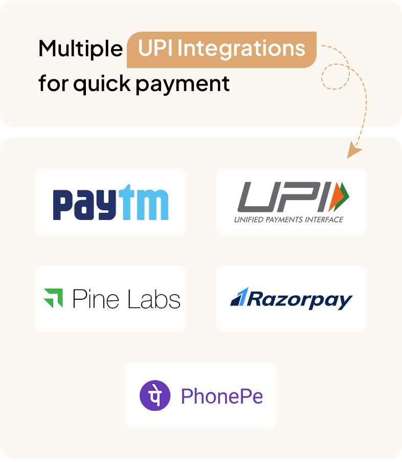 Multiple UPI Integrations for quick payment